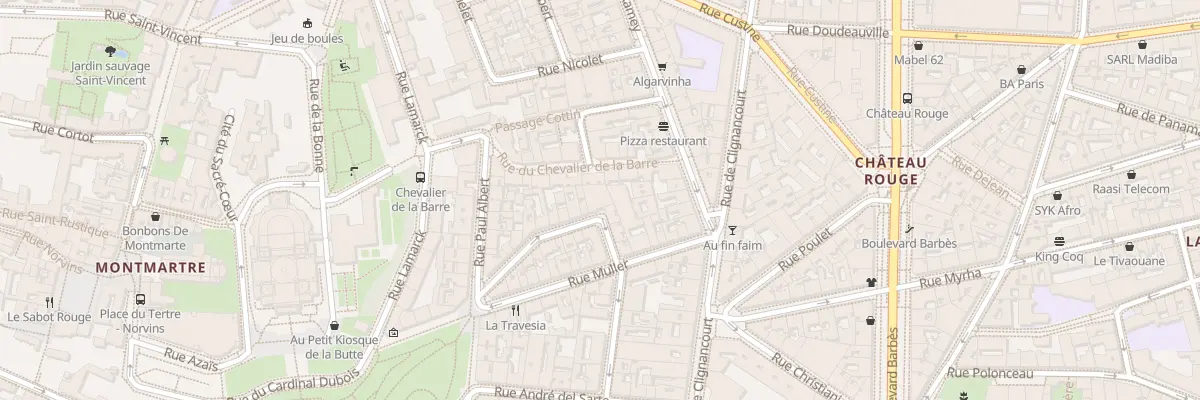 Plan du 20 Rue Feutrier à Paris 18e Arrondissement