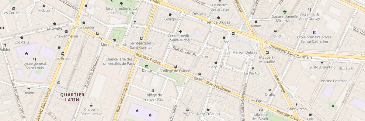 Plan du 40 Rue des Écoles à Paris 5e Arrondissement