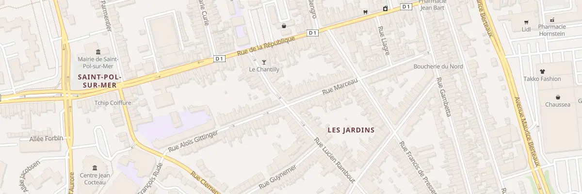 Plan du 68 Rue Marceau Saint Pol à Dunkerque