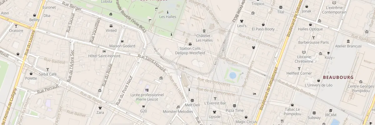 Plan du 2 Rue Saint-Honoré à Paris 1er Arrondissement