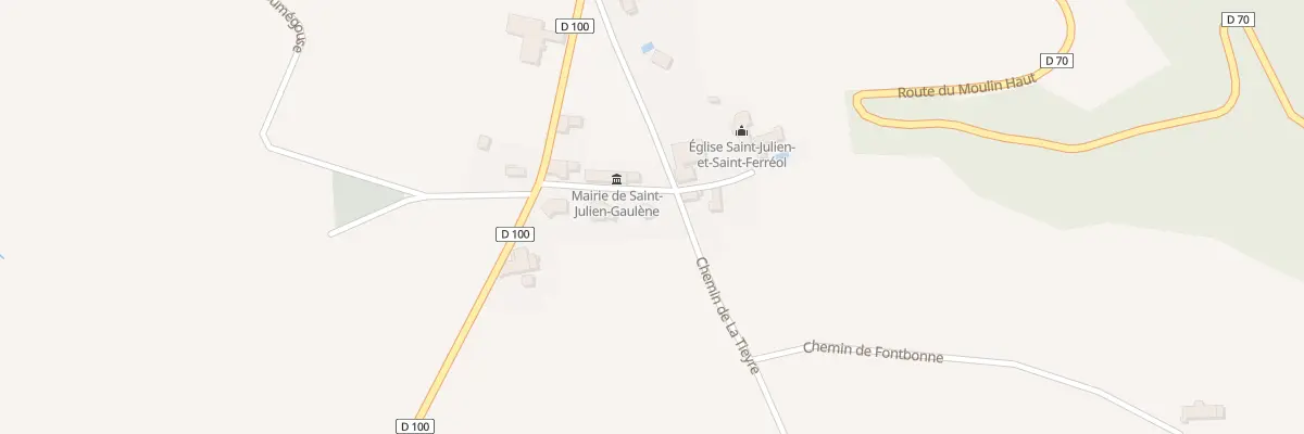Plan du 78 Che de Saint Julien de Pradoux à Saint-Julien-Gaulène