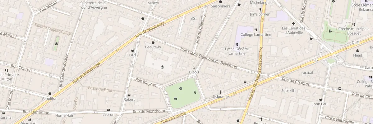 Plan du 27 Rue M. Eleonore de Bellefond à Paris 9e Arrondissement