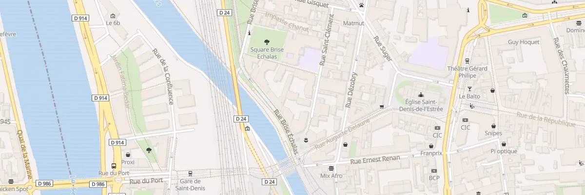 Plan du 14 Rue Saint-Clément à Saint-Denis