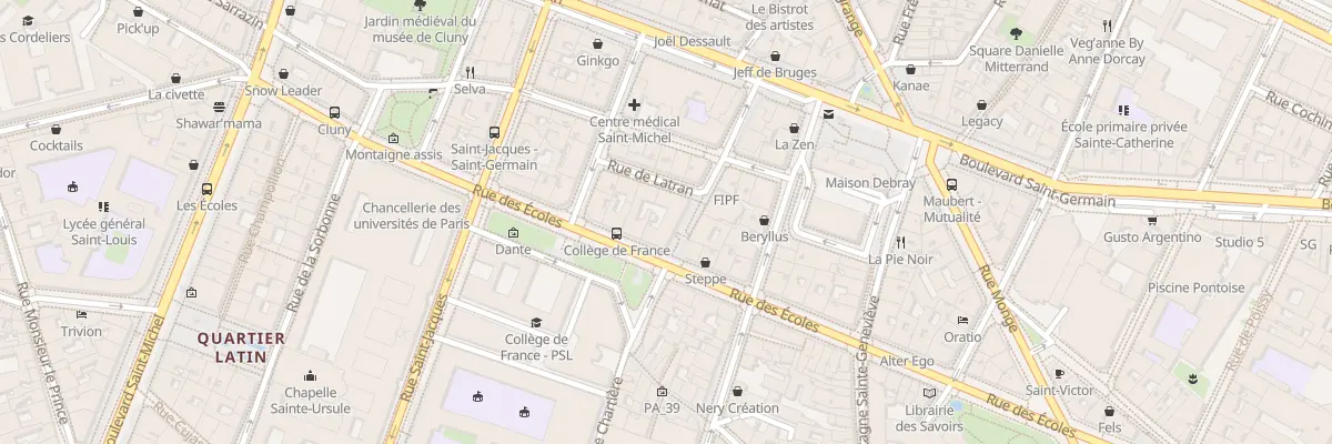 Plan du 38 Rue des Écoles à Paris 5e Arrondissement
