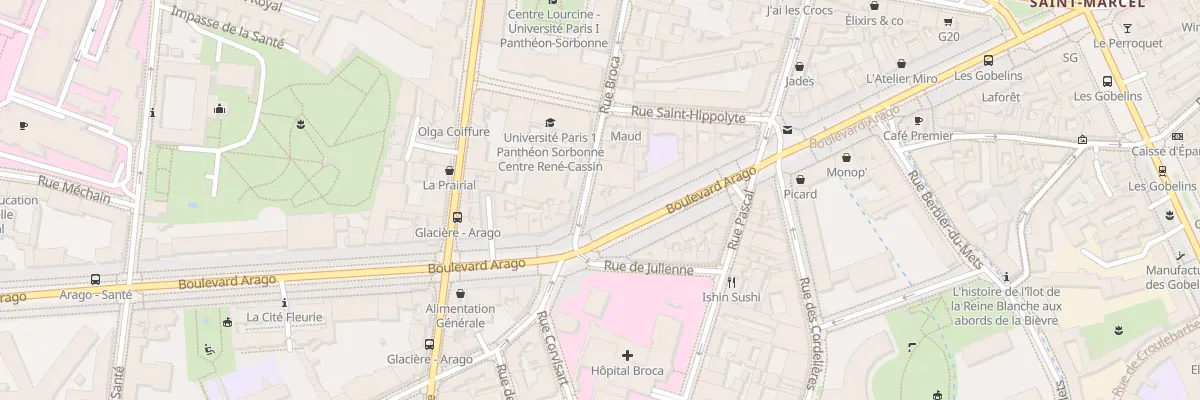 Plan du 34 Bd Arago à Paris 13e Arrondissement