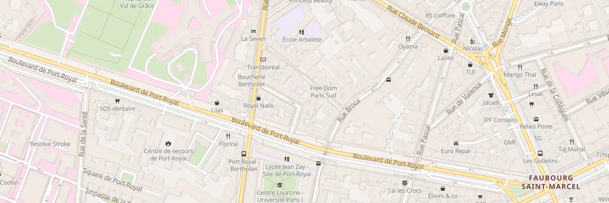 Plan du 8 Rue Flatters à Paris 5e Arrondissement