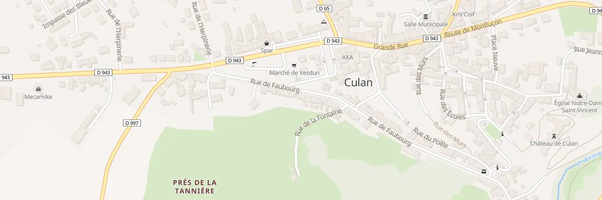 Plan du 31 Rue du Faubourg à Culan