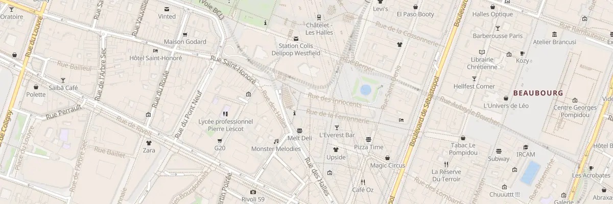 Plan du 12 Rue de la Ferronnerie à Paris 1er Arrondissement