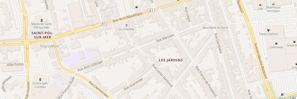 Plan du 59 Rue Marceau Saint Pol à Dunkerque