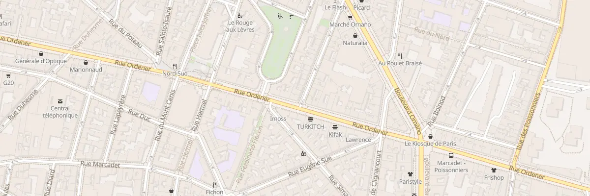 Plan du 1 Rue Baudelique à Paris 18e Arrondissement