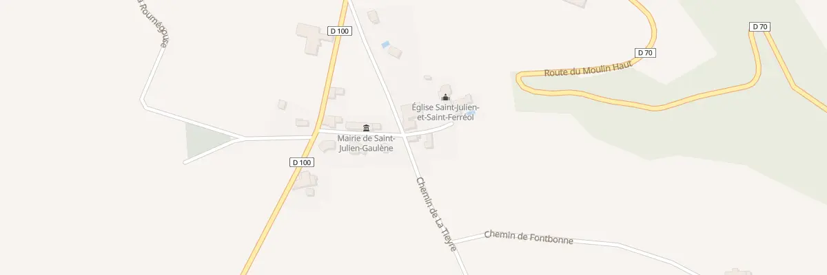 Plan du 215 Che de La Tieyre à Saint-Julien-Gaulène
