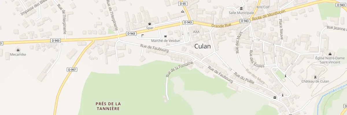 Plan du 29 Rue du Faubourg à Culan