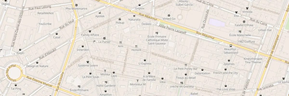 Plan du 1 Rue des Petits Carreaux à Paris 2e Arrondissement