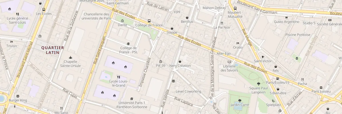 Plan du 28 Rue des Carmes à Paris 5e Arrondissement