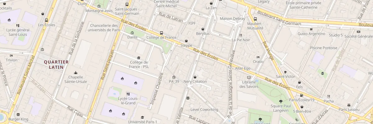 Plan du 22 Rue des Carmes à Paris 5e Arrondissement