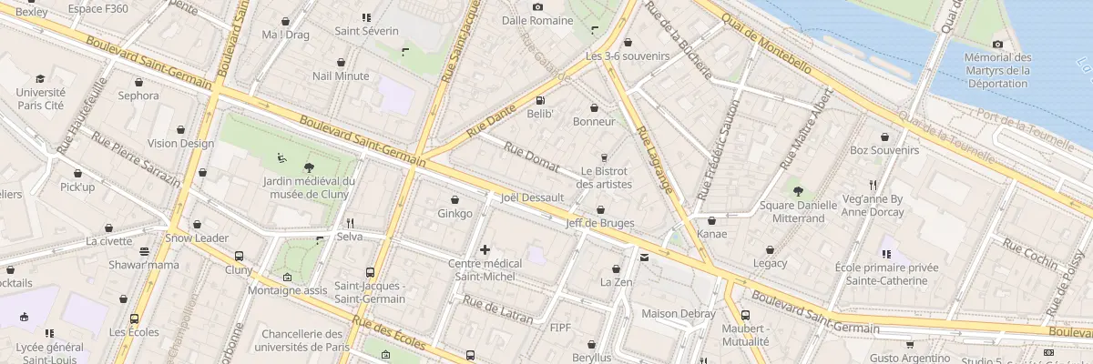 Plan du 72 Bd Saint-Germain à Paris 5e Arrondissement