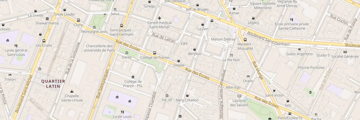 Plan du 34 Rue des Écoles à Paris 5e Arrondissement