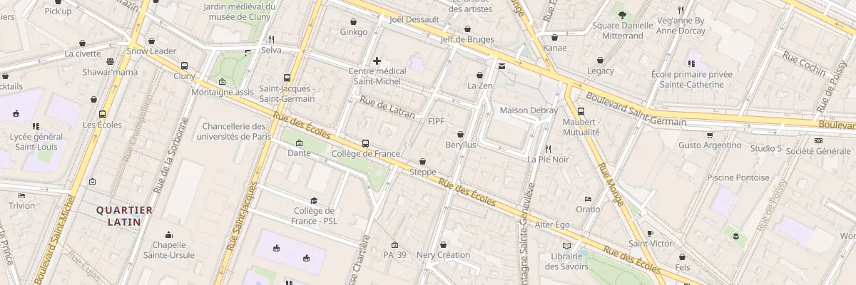 Plan du 11 Rue Jean de Beauvais à Paris 5e Arrondissement