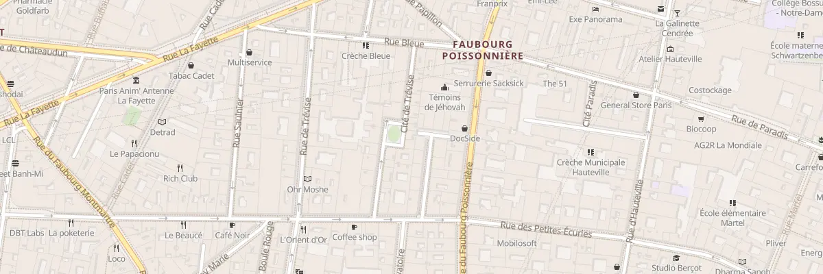 Plan du 14 Cité de Trévise à Paris 9e Arrondissement