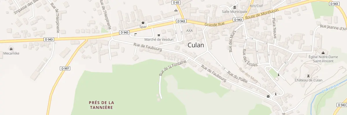 Plan du 25 Rue du Faubourg à Culan