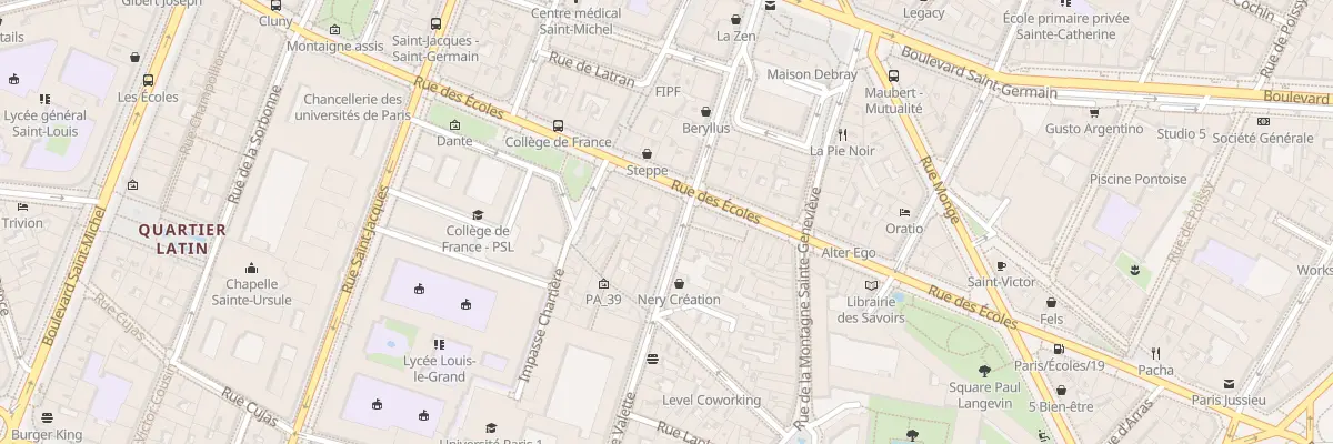 Plan du 20 Rue des Carmes à Paris 5e Arrondissement