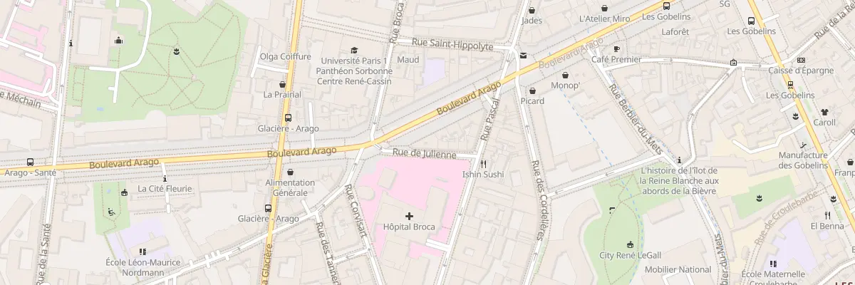 Plan du 43 Bd Arago à Paris 13e Arrondissement