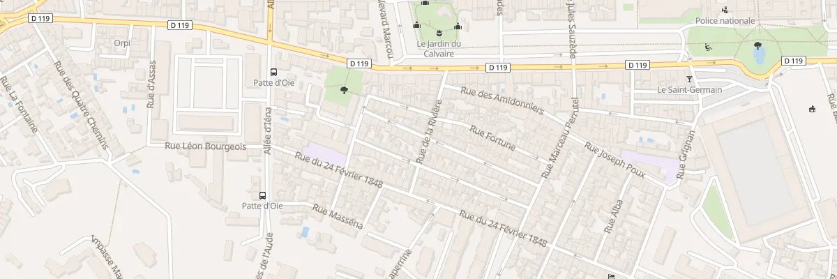 Plan du 11 Rue de la Rivière à Carcassonne