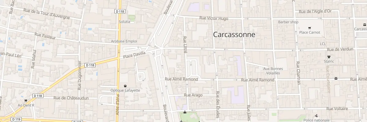 Plan du 39 Rue Littre à Carcassonne