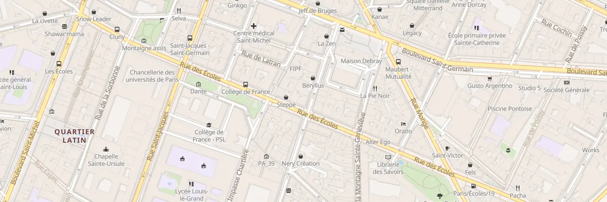 Plan du 16 Rue des Carmes à Paris 5e Arrondissement