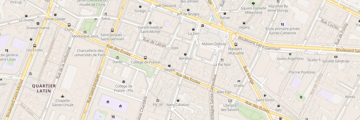 Plan du 14 Rue des Carmes à Paris 5e Arrondissement