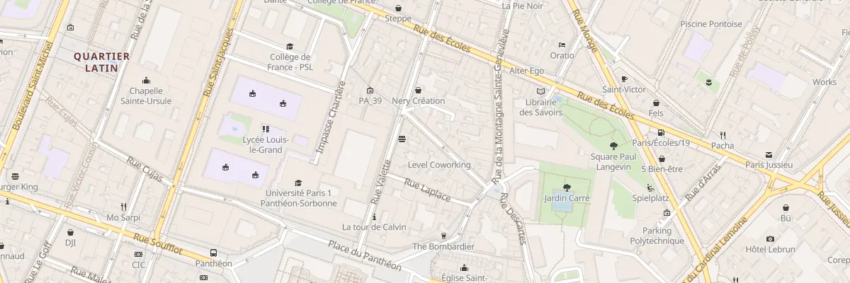 Plan du 17 Rue de l’École Polytechnique à Paris 5e Arrondissement