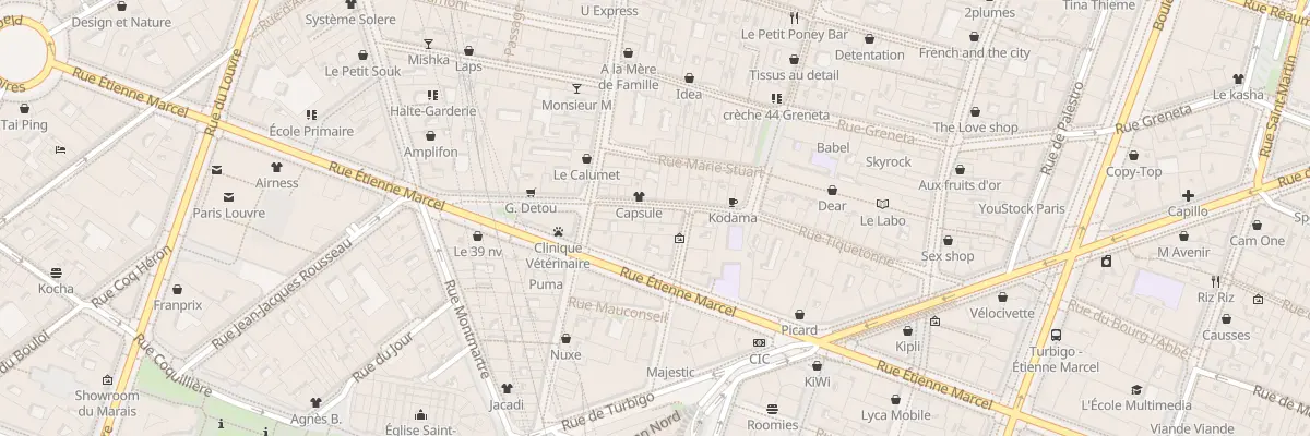 Plan du 31 Rue Tiquetonne à Paris 2e Arrondissement