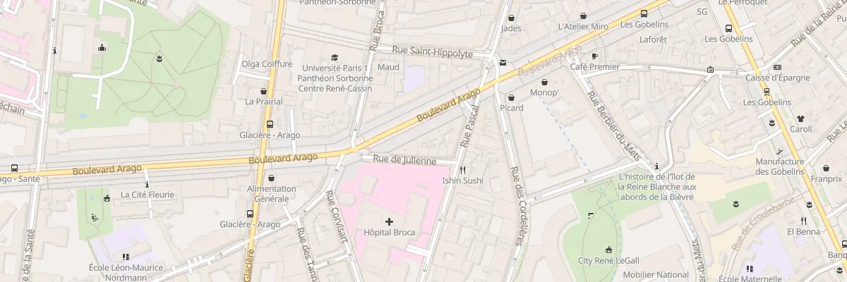 Plan du 39 Bd Arago à Paris 13e Arrondissement