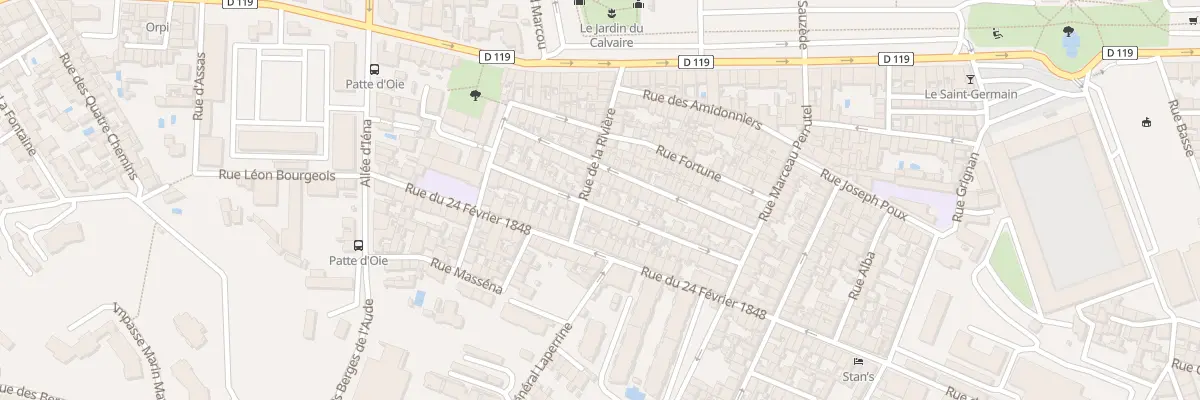 Plan du 36 Rue Jacques Ourtal à Carcassonne