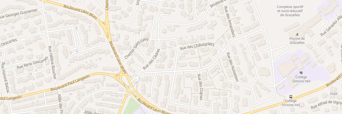 Plan du 22 Rue des Châtaigniers à Carcassonne