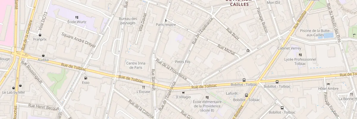 Plan du 22 Rue de l’Espérance à Paris 13e Arrondissement