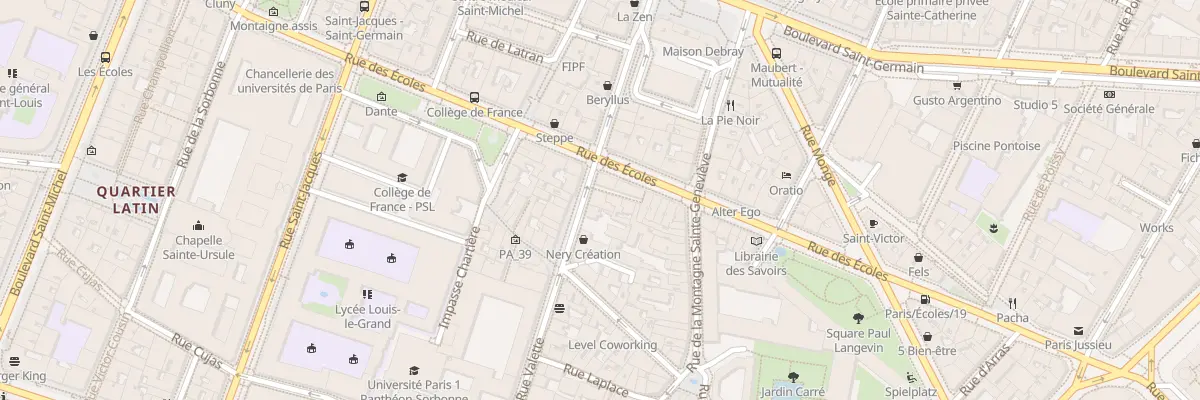 Plan du 11B Rue des Carmes à Paris 5e Arrondissement