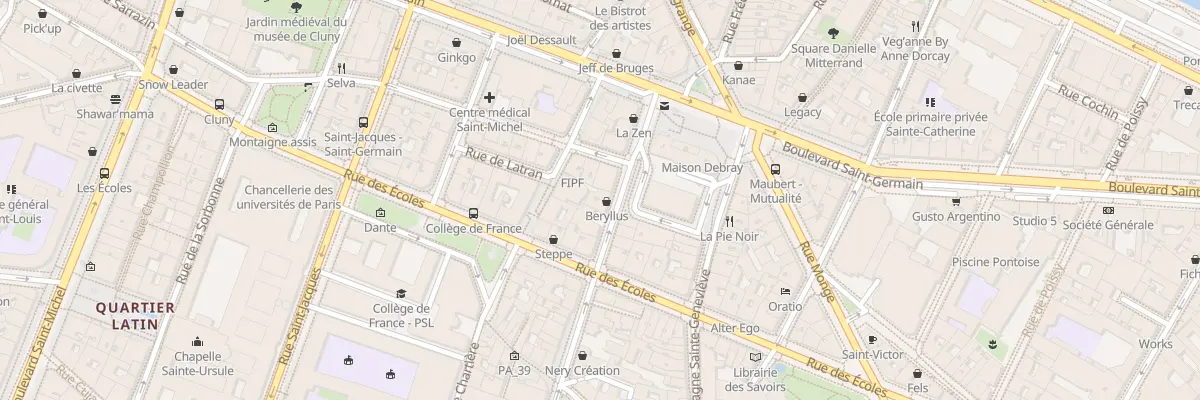 Plan du 12 Rue des Carmes à Paris 5e Arrondissement