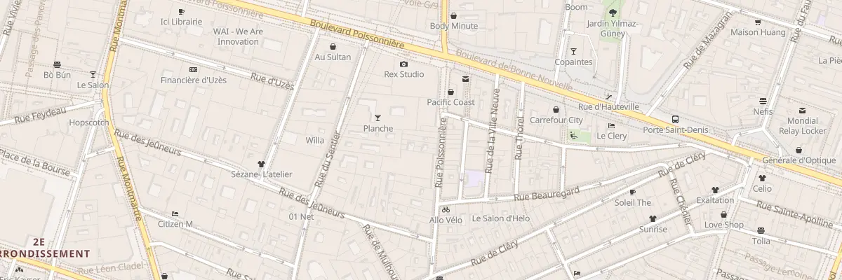Plan du 27 Rue Poissonnière à Paris 2e Arrondissement
