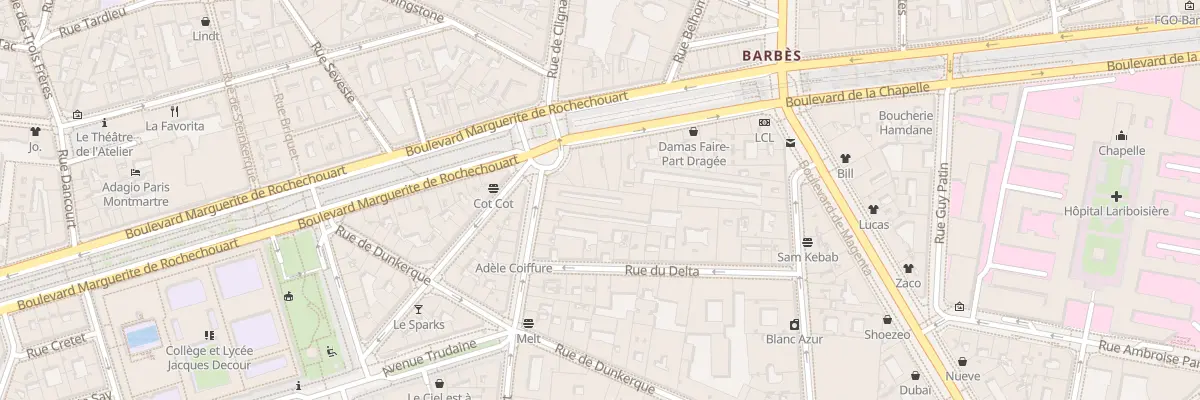 Plan du 92 Rue Marguerite de Rochechouart à Paris 9e Arrondissement