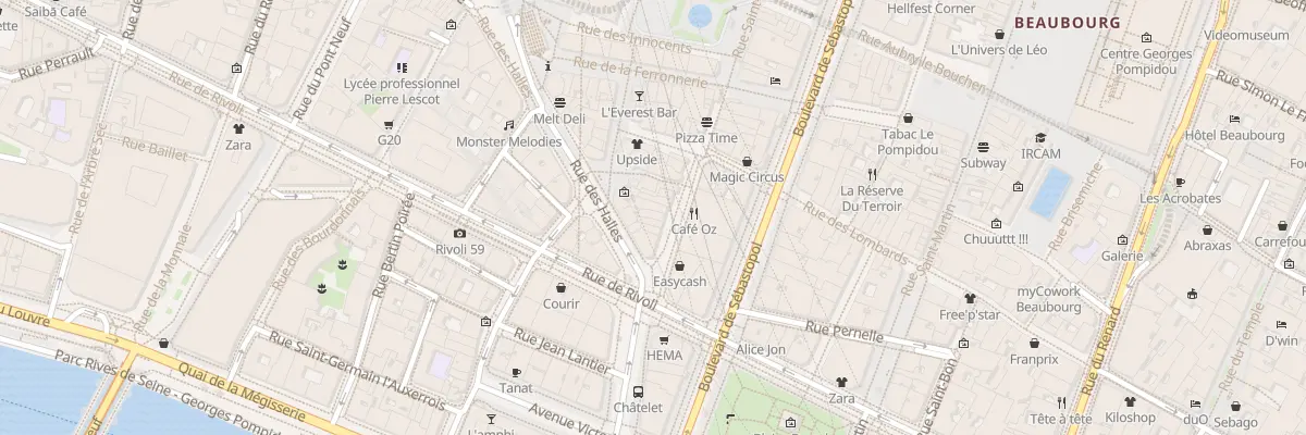 Plan du 13 Rue Saint-Denis à Paris 1er Arrondissement