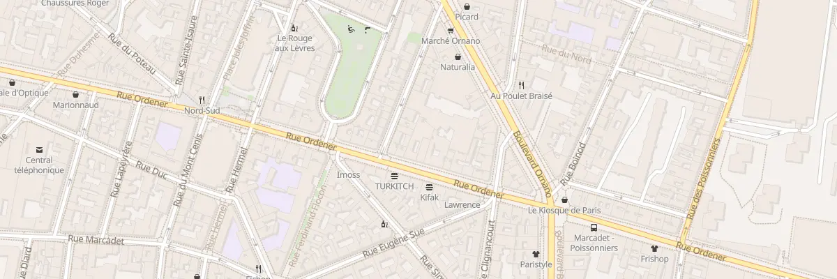 Plan du 60 Rue Ordener à Paris 18e Arrondissement