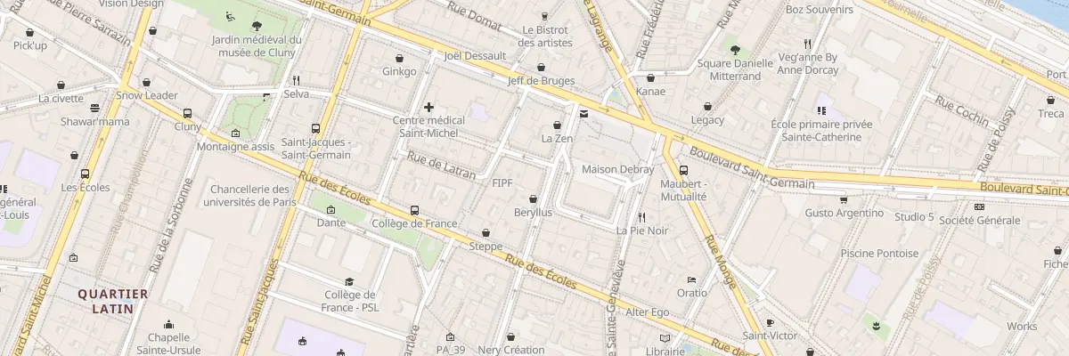 Plan du 8 Rue des Carmes à Paris 5e Arrondissement