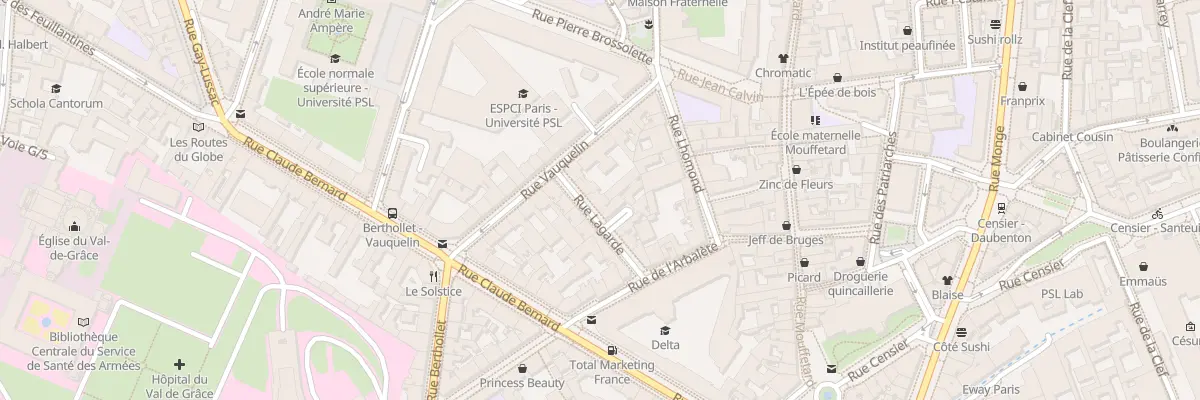 Plan du 5 Rue Lagarde à Paris 5e Arrondissement