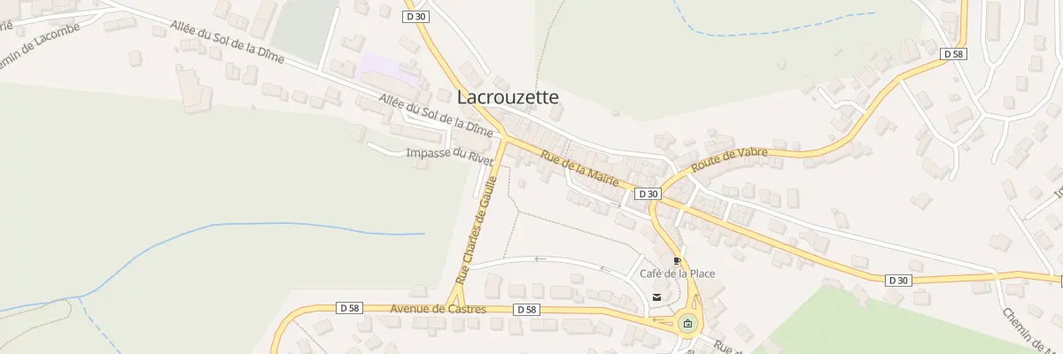 Plan du 25 Rue de la Mairie à Lacrouzette