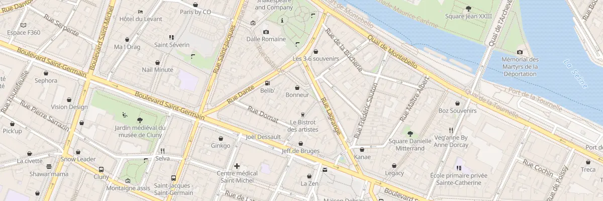Plan du 25 Rue Galande à Paris 5e Arrondissement