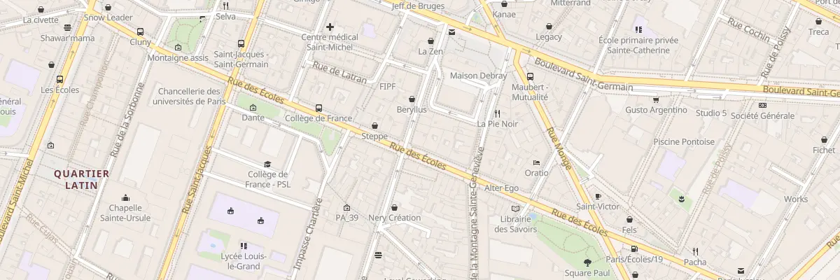 Plan du 28 Rue des Écoles à Paris 5e Arrondissement