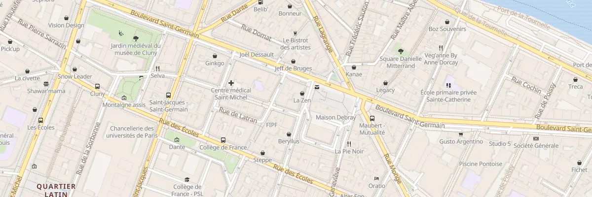 Plan du 4 Rue des Carmes à Paris 5e Arrondissement