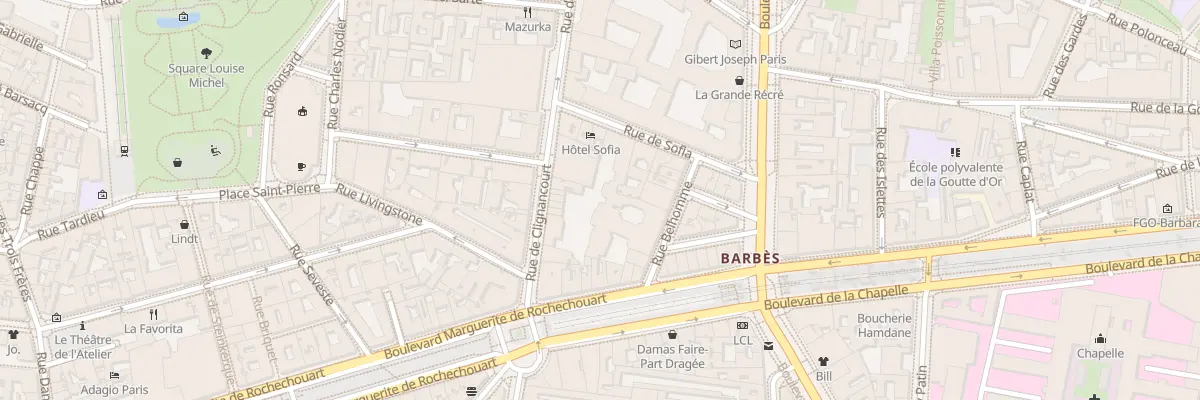 Plan du 6B Rue de Clignancourt à Paris 18e Arrondissement