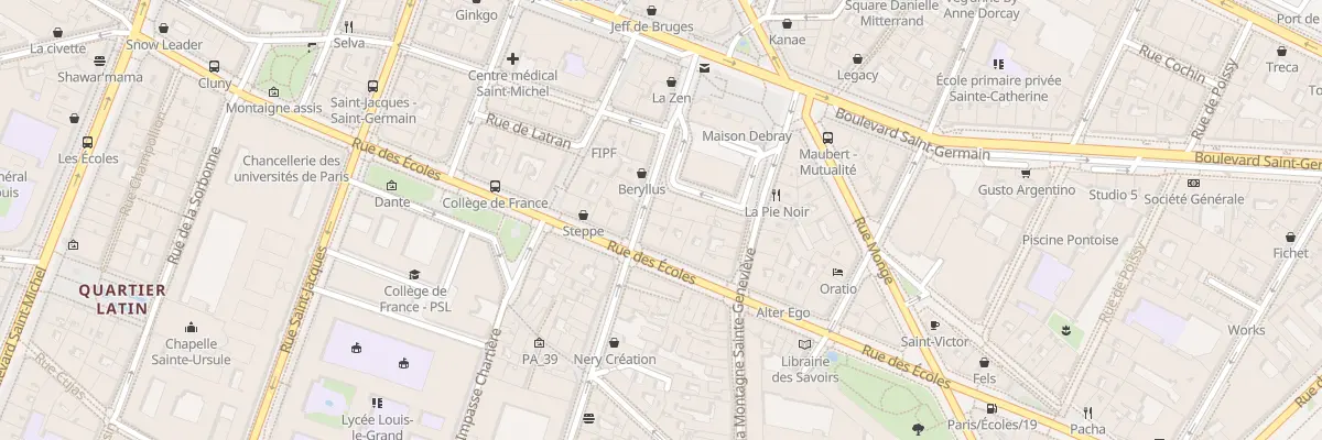 Plan du 7 Rue des Carmes à Paris 5e Arrondissement